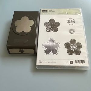 Stampin' Up! Posy Punch Stamp + Punch Set